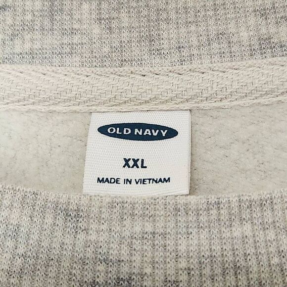 Old Navy graphite sweatshirt Be The Love Heather gray size XXLboxy crop - Picture 4 of 6